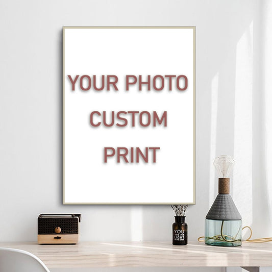 Custom Print Canvas Painting By Your Photo Canvas Poster Personal Gift Customize Figure Animal Pets Pictures Home Decor Prints