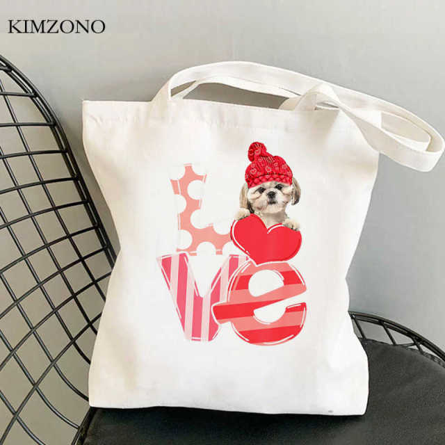 Shih Tzu Mom Shopping Bag Grocery Eco Bag Cotton Bag Shopping Ecobag