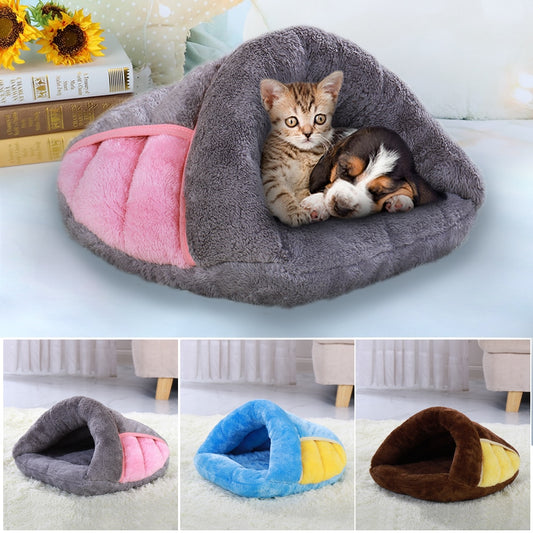 Warm Dog Cat Bed Pet Puppy Cat House Winter Dog Cat Cushion Mat Indoor Basket Cave Kennel Nest Cats Products For Pets Shih Tzu