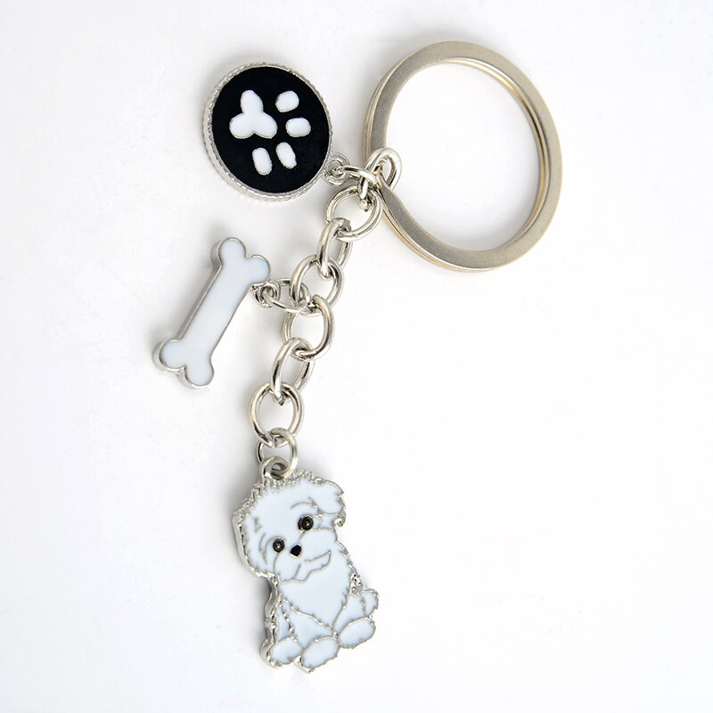 Shih Tzu Pendant Key Chains For Women Girls Men Metal Alloy Bag Charm Car Keychain Key Ring Holder Fashion Gifts