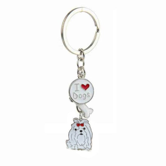 Shih Tzu Pendant Key Chains For Women Girls Men Metal Alloy Bag Charm Car Keychain Key Ring Holder Fashion Gifts