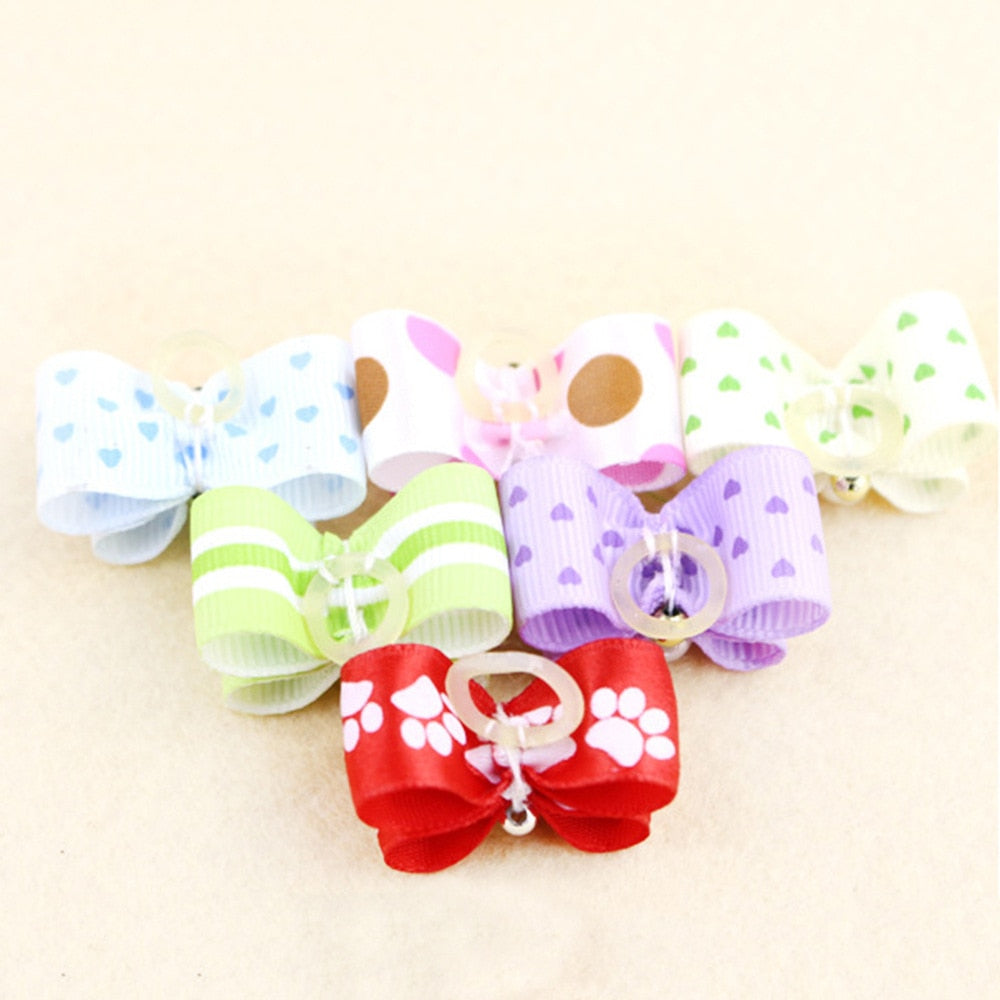 Shih Tzu Headdress Fashion Hairpin for Puppy dogs Flower Hair Bows Dog Cat Grooming Accessories Shih Tzu 8 Pieces/Set