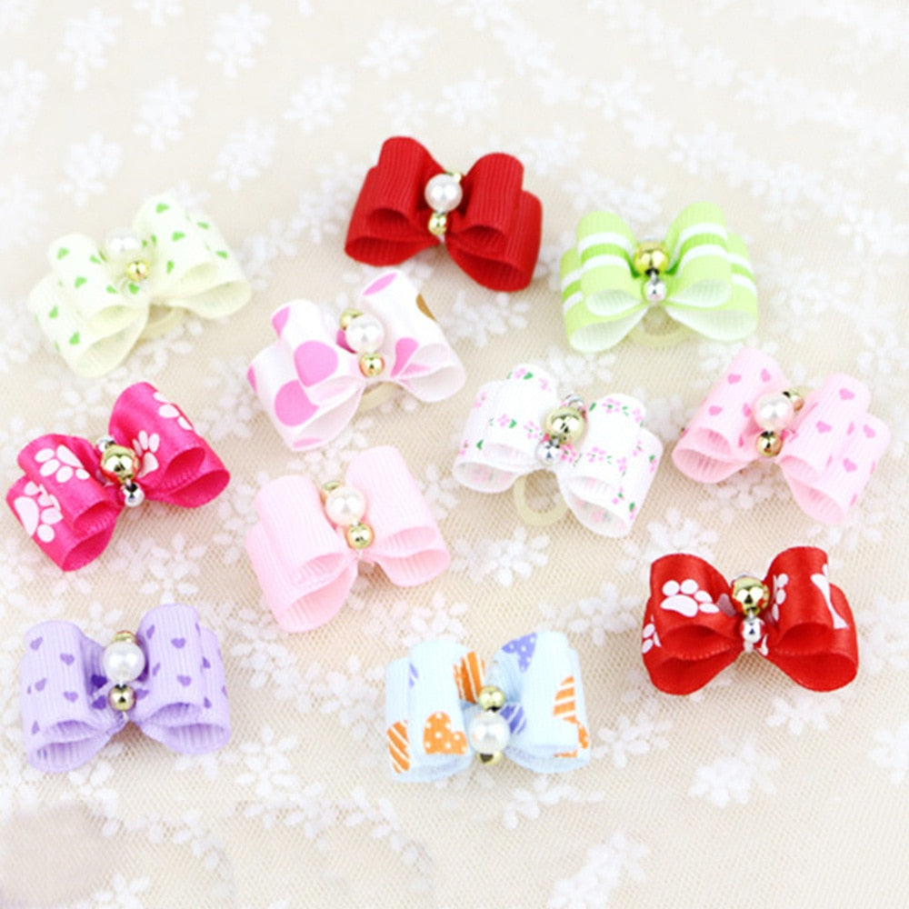 Shih Tzu Headdress Fashion Hairpin for Puppy dogs Flower Hair Bows Dog Cat Grooming Accessories Shih Tzu 8 Pieces/Set