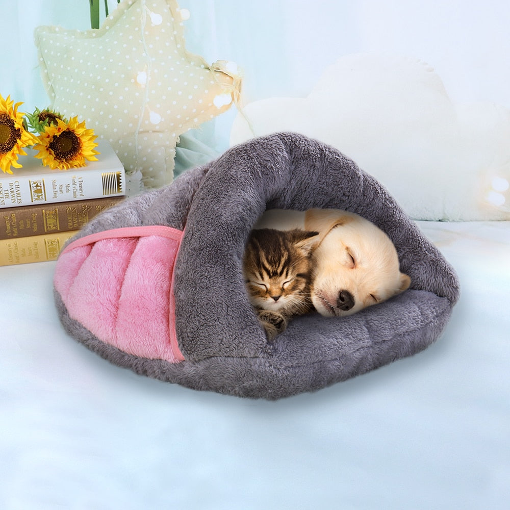 Warm Dog Cat Bed Pet Puppy Cat House Winter Dog Cat Cushion Mat Indoor Basket Cave Kennel Nest Cats Products For Pets Shih Tzu