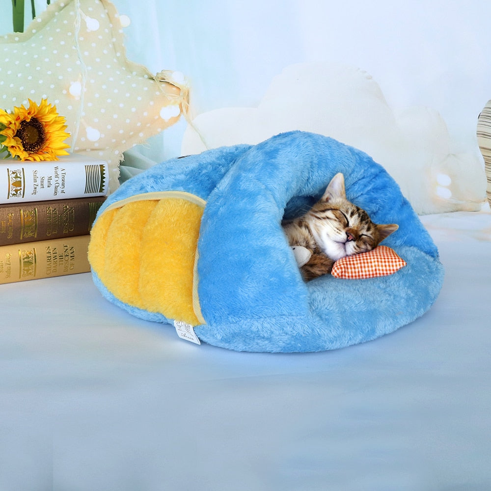 Warm Dog Cat Bed Pet Puppy Cat House Winter Dog Cat Cushion Mat Indoor Basket Cave Kennel Nest Cats Products For Pets Shih Tzu