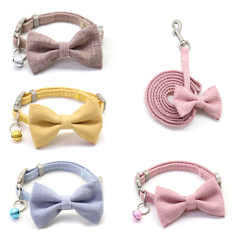 Cute Bow Shih Tzu Collar for Small Dogs Adjustable Pet Collar and Leash Set Shih Tzu Puppy Leads Mascotas Accessories