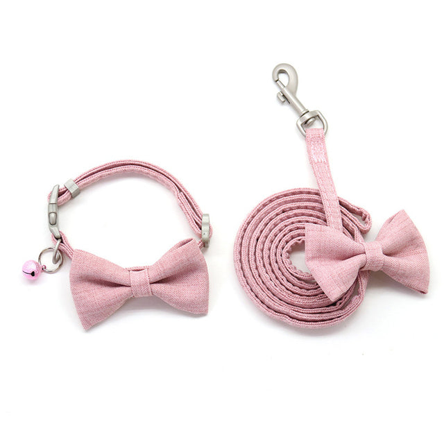 Cute Bow Shih Tzu Collar for Small Dogs Adjustable Pet Collar and Leash Set Shih Tzu Puppy Leads Mascotas Accessories