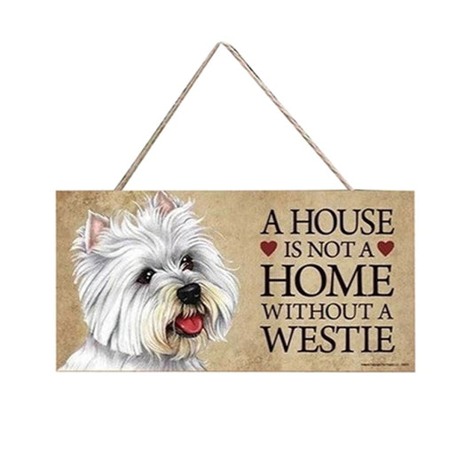 Wooden Tag Plaque A House Is Not A Home Without  Shih Tzu Hanging Board Gift for Pet Lovers