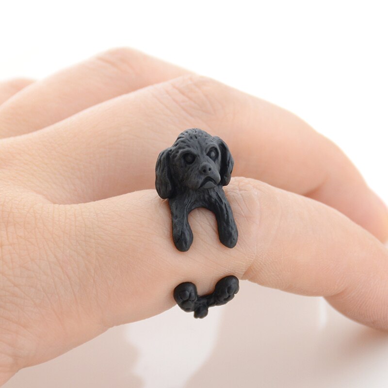 Vintage Shih Tzu Dog Ring Men Boho Animal Anillos Couple Rings For Women Girls Fashion Jewelry