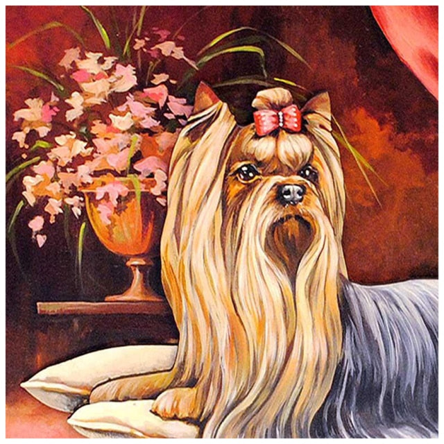 5D Diy Diamond Painting by Number Shih Tzu Dog Picture Rhinestone Embroidery Animal Pet Mosaic Diamond Art Puppy Cross Stitch